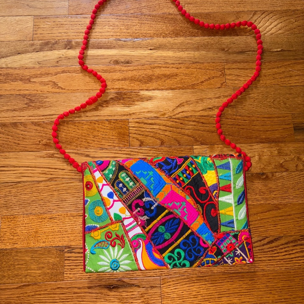 Colorful Patchwork Embroidered Bag - image 6